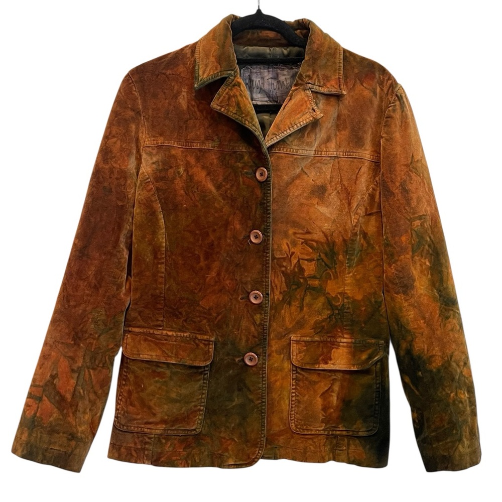 Rough Tumble Button-Front Jacket in Burnt Orange one size